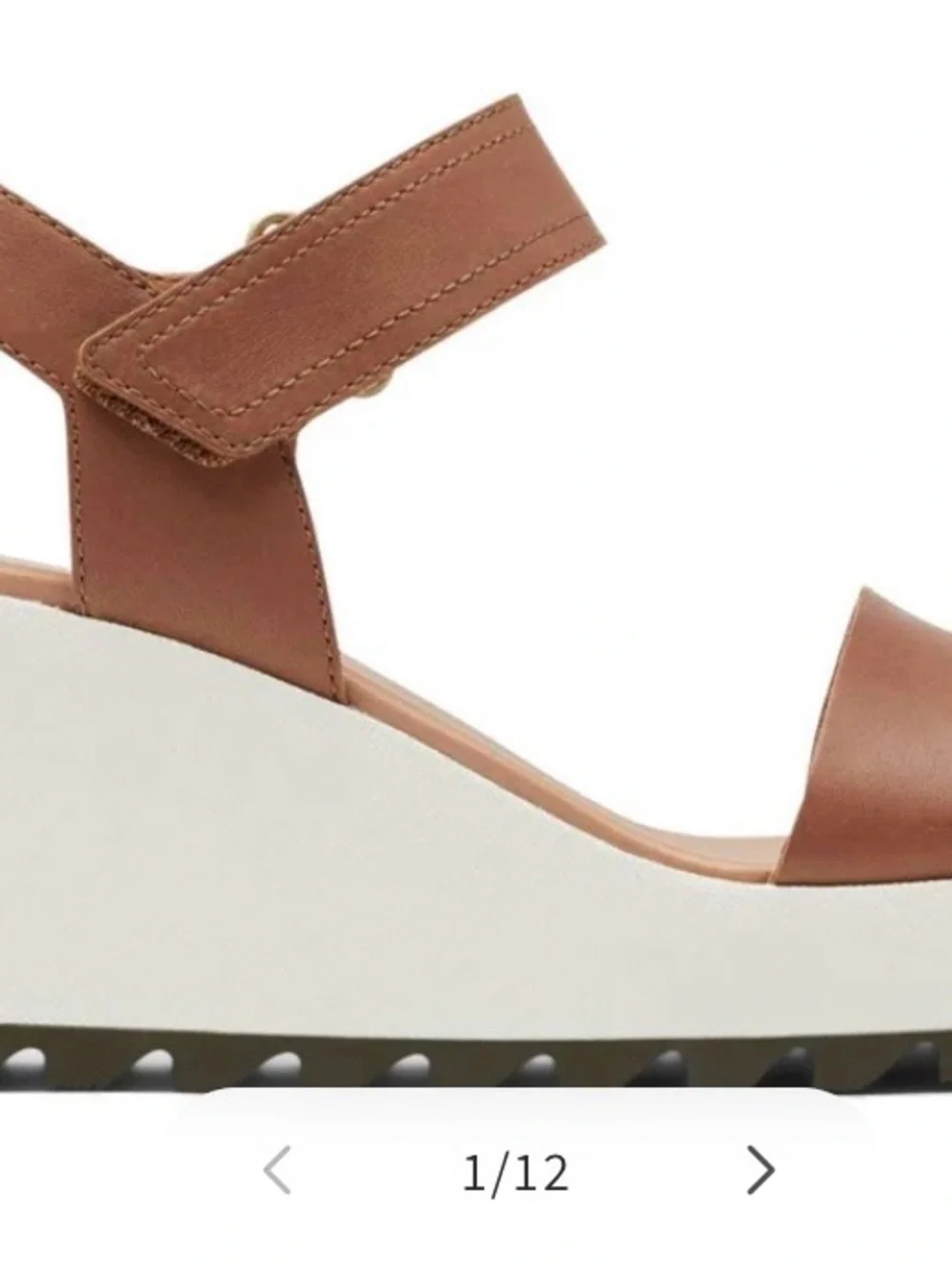 Sorel Tan Leather Platform Wedge Sandals size 9 originally $130